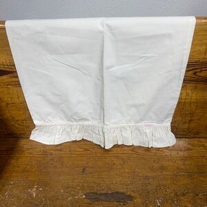 Vintage Rachel Ashwell Shabby Chic Cream Ruffle Trim Pillow Case 19x21”